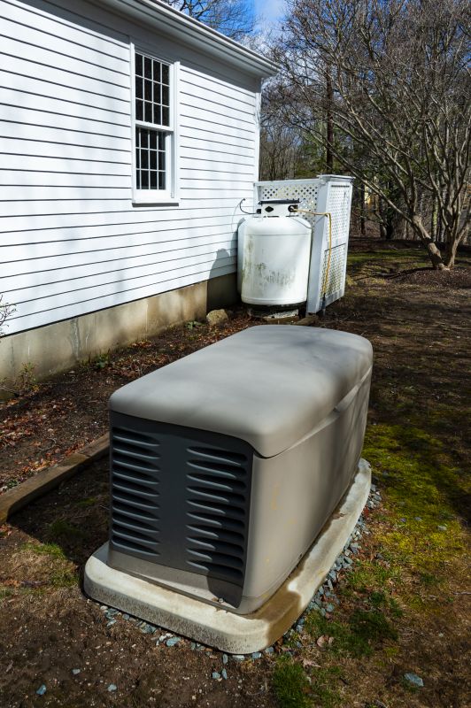 Residential Backup Generator in Yard